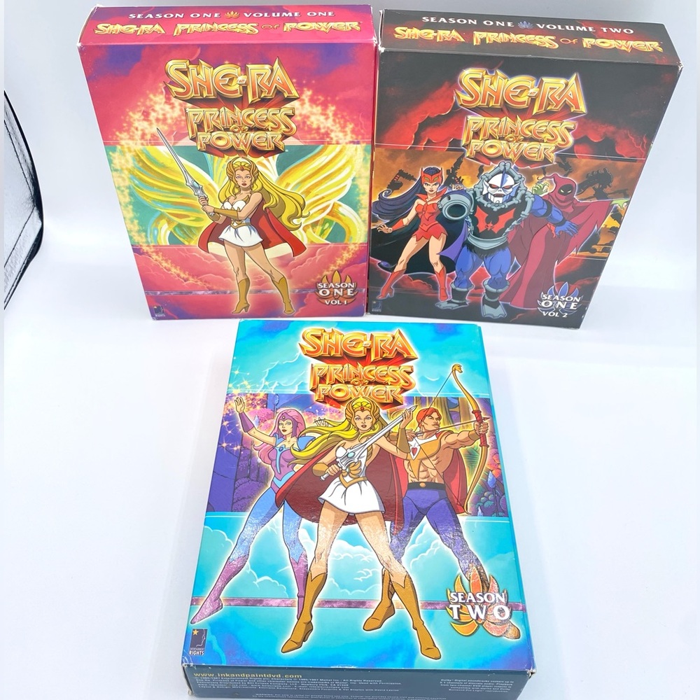 She-Ra Princess of Power DVD Lot Season 1, Vol 1 & 2 + Season 2 Includes Inserts